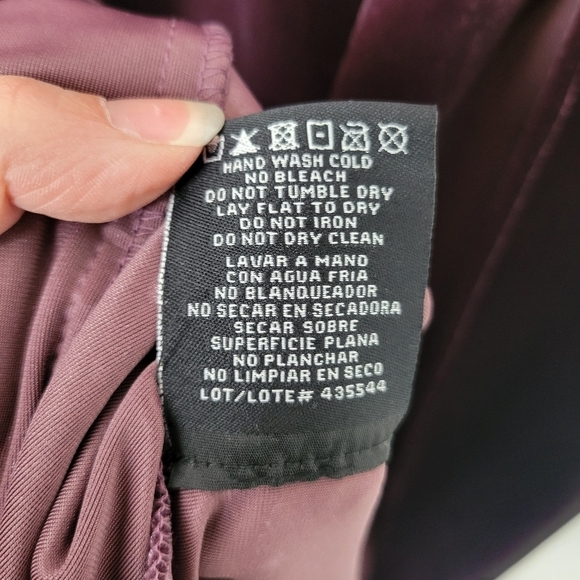 NWT R&M Richards Petite Chiffon-Cape Cowlneck Velvet Gown in Wine Size 4P - Picture 15 of 15